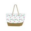 Best Sale Beach Bag Pink Flamingos Handbags