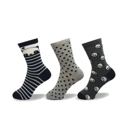 Online Point Zero - 3 Pairs Of Socks For Kids Size 5-8 Boys Accessories