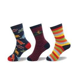 Online Point Zero - 3 Pairs Of Socks For Kids Size 5-8 Boys Accessories