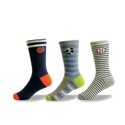 Online Point Zero - 3 Pairs Of Socks For Kids Size 8-11 Socks